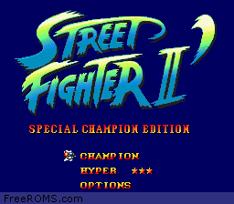 Street Fighter 2 Special Champion Edition Screen Shot 1