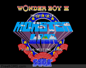 Wonder Boy III - Monster Lair (set 5, World, System 16B, 8751 317-0098) Screen Shot 1