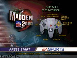 Madden NFL 2000 Screen Shot 1