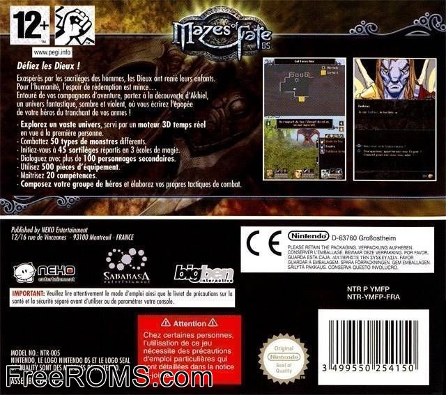 Mazes of Fate DS Europe Screen Shot 1