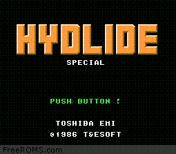 Hydlide Special Screen Shot 1