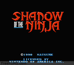 Shadow of the Ninja Screen Shot 1