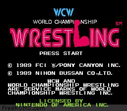 WCW Wrestling Screen Shot 1