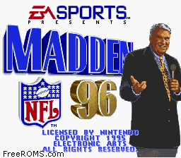 Madden NFL '96 Screen Shot 1