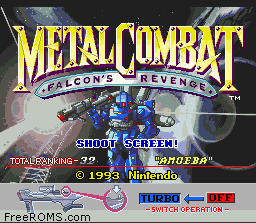 Metal Combat - Falcon's Revenge Screen Shot 1