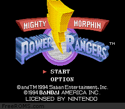 Mighty Morphin Power Rangers Screen Shot 1