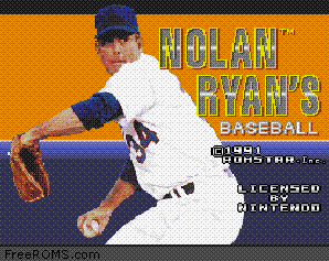 Nolan Ryan's Baseball Screen Shot 1