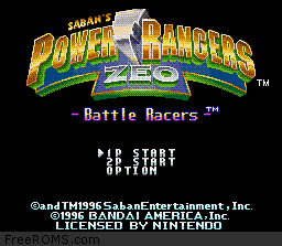 Power Rangers Zeo - Battle Racers Screen Shot 1