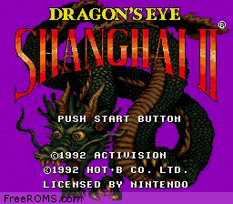 Shanghai II - Dragon's Eye Screen Shot 1