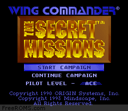 Wing Commander - The Secret Missions Screen Shot 1