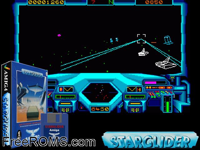 Star Glider 2 Amiga game showing 3D box cover and gameplay screenshot