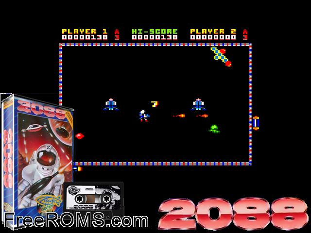 2088 (UK) (1988) Amstrad CPC game showing 3D box cover and gameplay screenshot