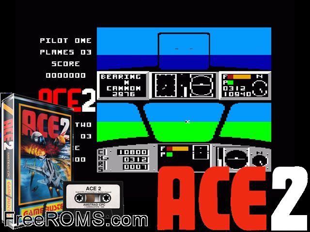 Ace 2 (UK) (1987) Amstrad CPC game showing 3D box cover and gameplay screenshot