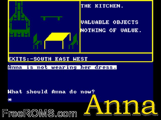 Anna (UK,G) (1988) Amstrad CPC game showing 3D box cover and gameplay screenshot
