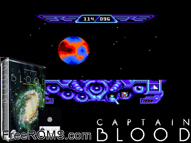 Arche du Captain Blood, L' (UK,F,G,S,I) (1988) Amstrad CPC game showing 3D box cover and gameplay screenshot