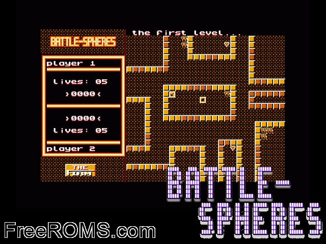 Battle-Spheres Demo (UK) (19xx) (PD) Amstrad CPC game showing 3D box cover and gameplay screenshot