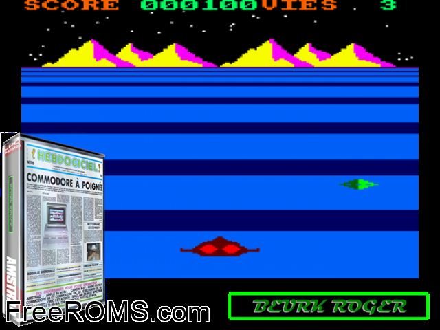 Beurk Roger (F) (19xx) Amstrad CPC game showing 3D box cover and gameplay screenshot