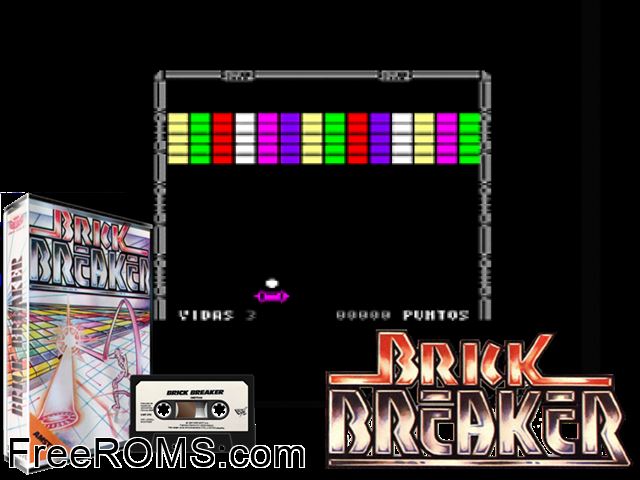 Breaker, The (S) (1987) Amstrad CPC game showing 3D box cover and gameplay screenshot