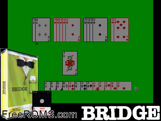 Bridge Nice Ideas (UK) (1986) Amstrad CPC game showing 3D box cover and gameplay screenshot