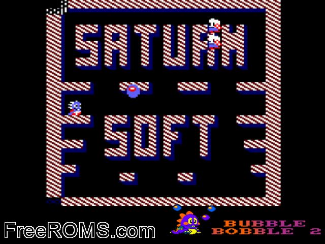 Bubble Bobble 2 (UK) (1988) Amstrad CPC game showing 3D box cover and gameplay screenshot