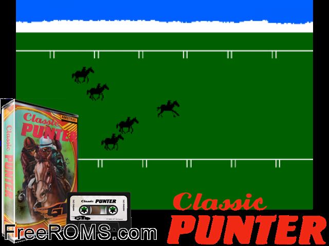 Classic Punter (UK) (1989) Amstrad CPC game showing 3D box cover and gameplay screenshot