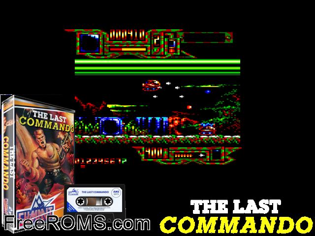 Comando Tracer (S) (1988) Amstrad CPC game showing 3D box cover and gameplay screenshot