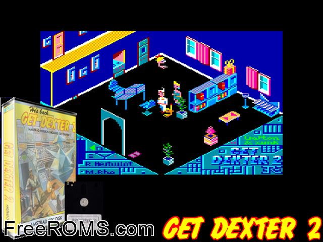 Crafton 2 Ange De Cristal - Get Dexter 2 (UK) (1988) Amstrad CPC game showing 3D box cover and gameplay screenshot