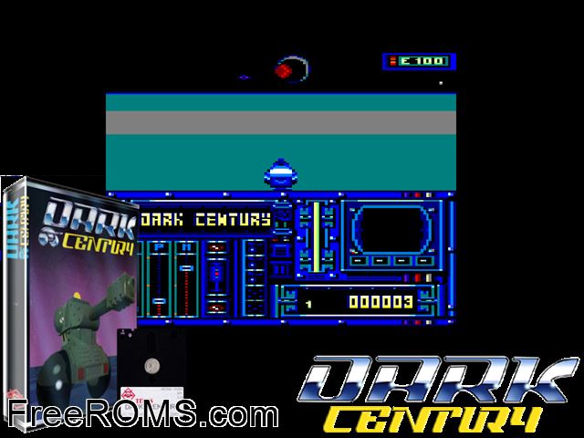 Dark Century (UK) (1989) Amstrad CPC game showing 3D box cover and gameplay screenshot