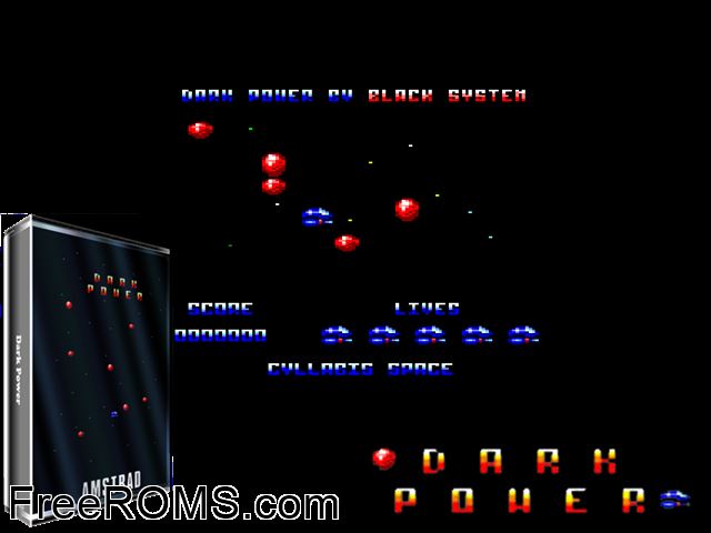 Dark Power (UK) (1989) Amstrad CPC game showing 3D box cover and gameplay screenshot