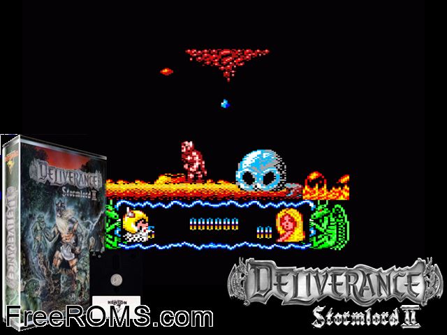 Deliverance - Stormlord 2 (UK) (1990) Amstrad CPC game showing 3D box cover and gameplay screenshot