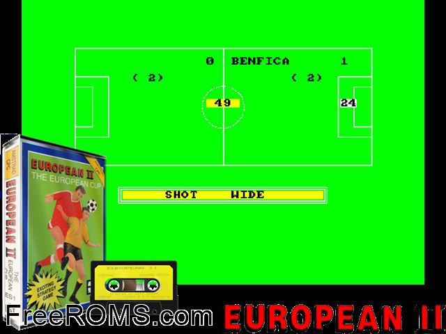 European 2 (UK) (19xx) Amstrad CPC game showing 3D box cover and gameplay screenshot