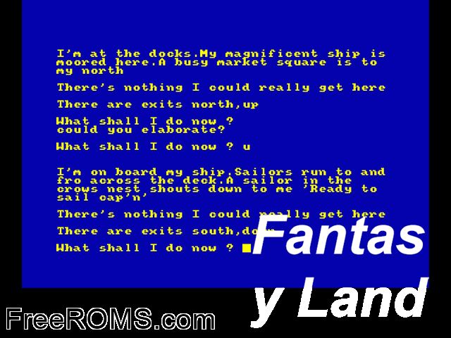 Fantasy Land (UK) (19xx) Amstrad CPC game showing 3D box cover and gameplay screenshot