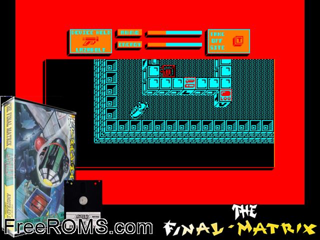 Final Matrix, The (UK) (1987) Amstrad CPC game showing 3D box cover and gameplay screenshot