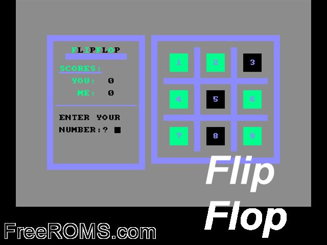 Flip Flop (UK) (19xx) Amstrad CPC game showing 3D box cover and gameplay screenshot