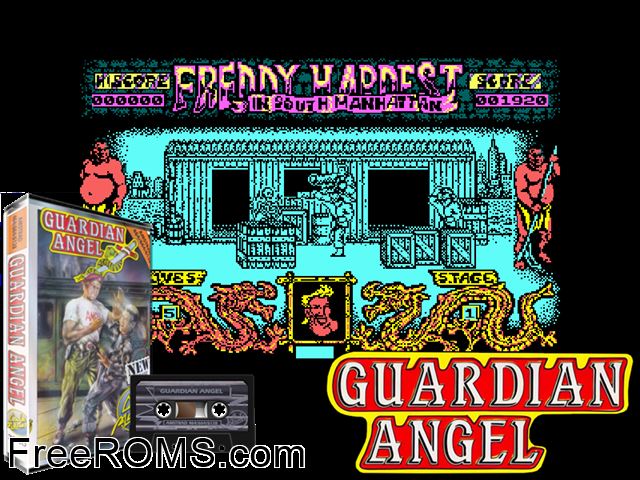 Freddy Hardest 2 - In South Manhattan (UK) (1989) Amstrad CPC game showing 3D box cover and gameplay screenshot