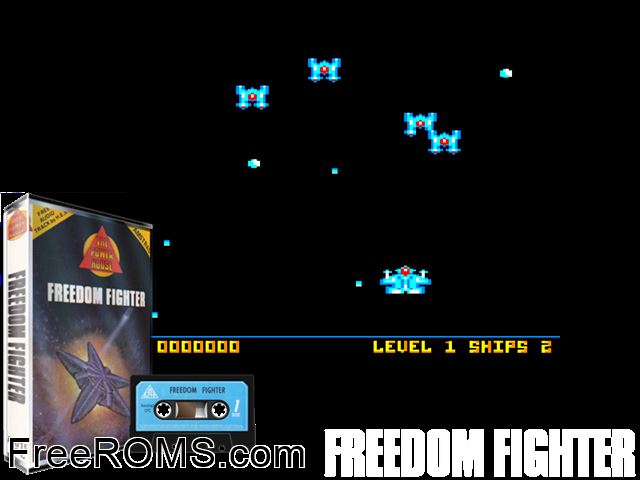 Freedom Fighter (UK) (1986) Amstrad CPC game showing 3D box cover and gameplay screenshot