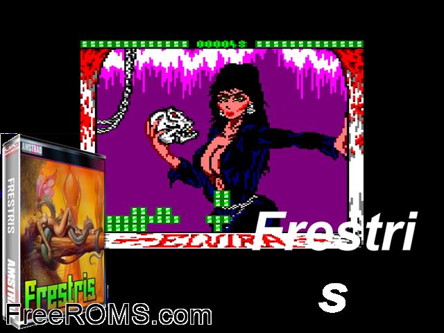 Frestris (UK) (19xx) Amstrad CPC game showing 3D box cover and gameplay screenshot