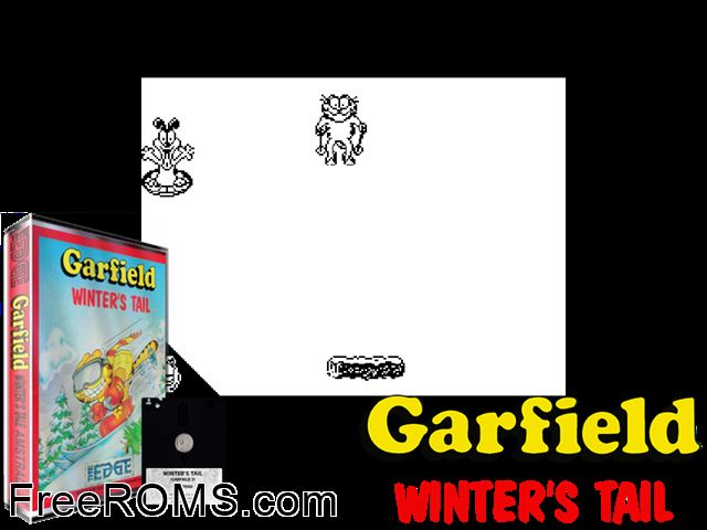 Garfield 2 - Winter's Tail (UK) (1989) Amstrad CPC game showing 3D box cover and gameplay screenshot