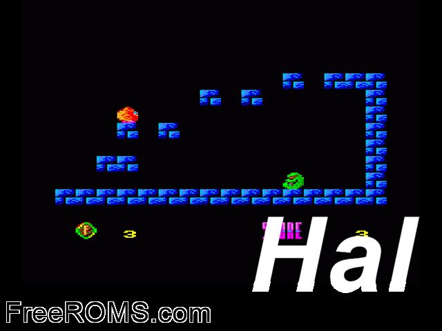 HAL (F) (19xx) (PD) Amstrad CPC game showing 3D box cover and gameplay screenshot
