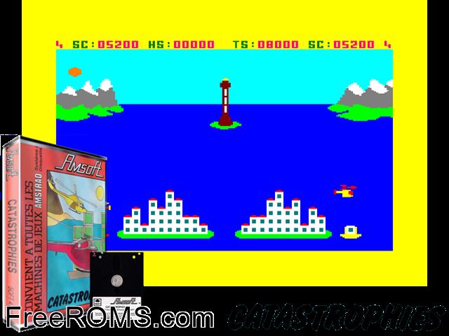 Ile Infernale, L' (F) (19xx) Amstrad CPC game showing 3D box cover and gameplay screenshot