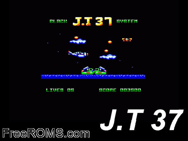 Jet 37 (F) (1990) Amstrad CPC game showing 3D box cover and gameplay screenshot