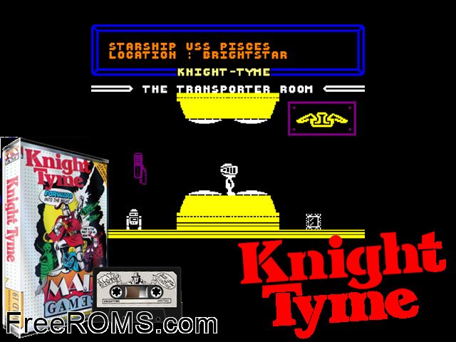Knight Tyme (UK) (1986) Amstrad CPC game showing 3D box cover and gameplay screenshot