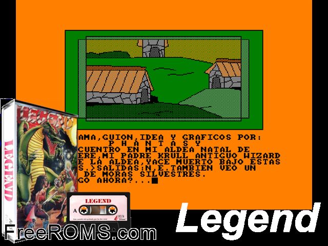 Legend (S) (1990) Amstrad CPC game showing 3D box cover and gameplay screenshot