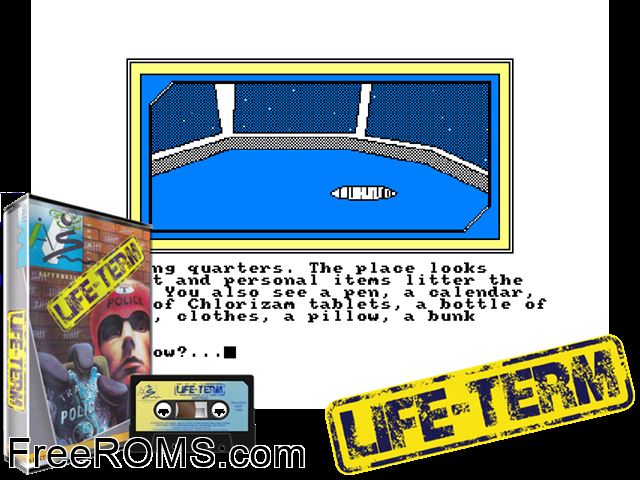 Lifeterm (UK) (1987) Amstrad CPC game showing 3D box cover and gameplay screenshot