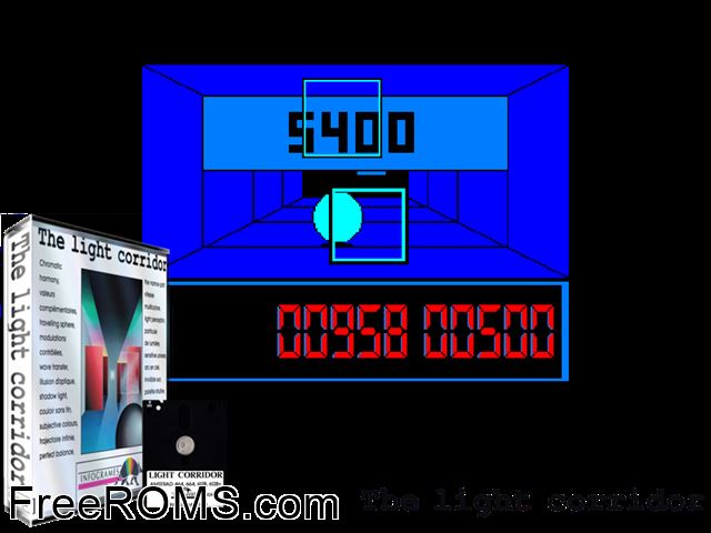 Light Corridor, The (UK) (1990) Amstrad CPC game showing 3D box cover and gameplay screenshot