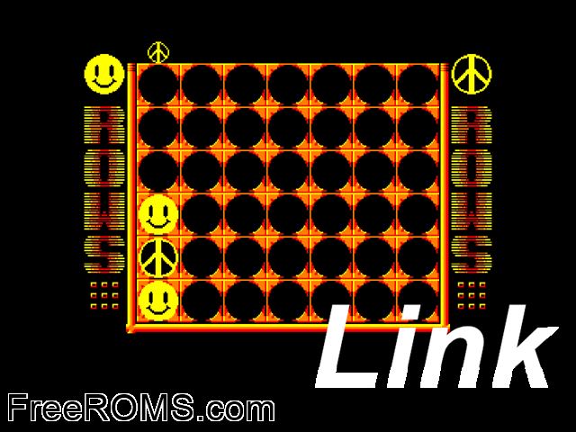 Link (UK) (19xx) Amstrad CPC game showing 3D box cover and gameplay screenshot
