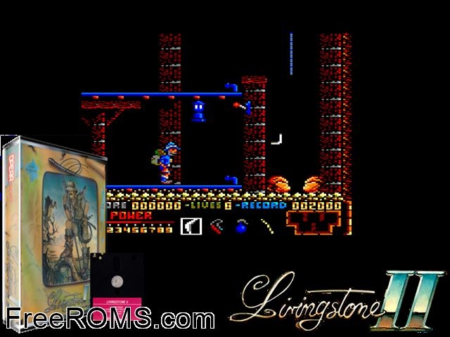 Livingstone Supongo 2 (UK) (1989) Amstrad CPC game showing 3D box cover and gameplay screenshot