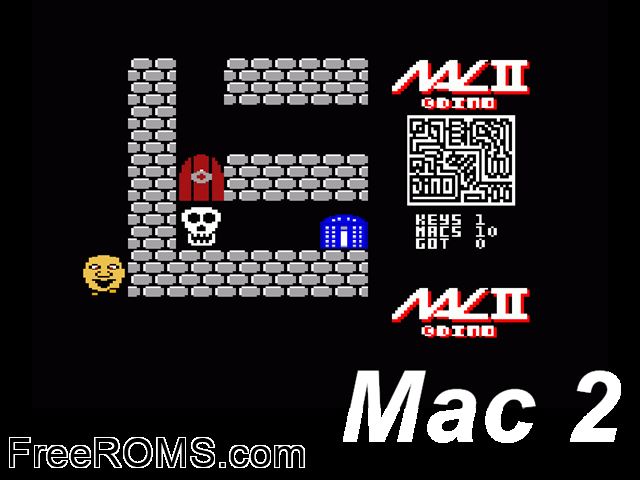 Mac 2 (UK) (19xx) Amstrad CPC game showing 3D box cover and gameplay screenshot