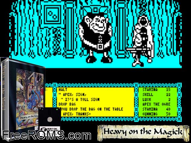 Magick (UK) (19xx) Amstrad CPC game showing 3D box cover and gameplay screenshot