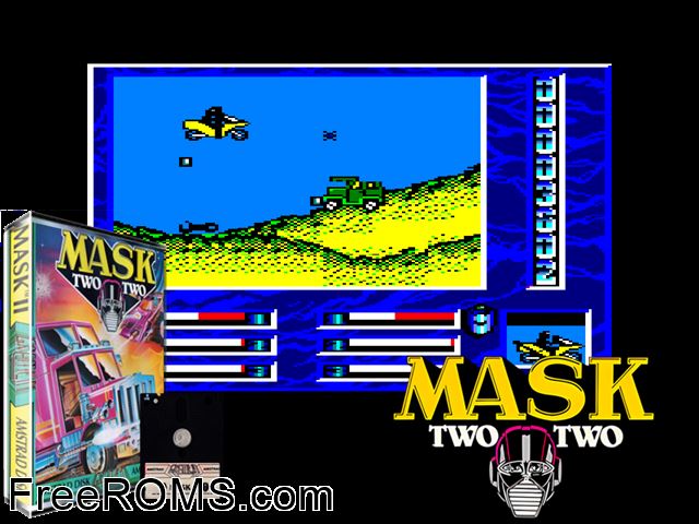 Mask 2 (UK) (1988) Amstrad CPC game showing 3D box cover and gameplay screenshot
